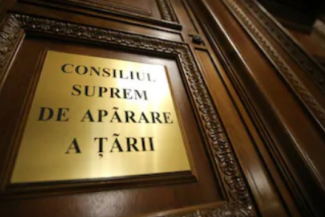 placheta cu denumirea Consiliul Suprem de Aparare a tarii