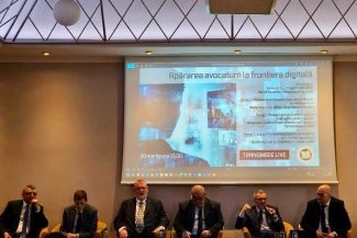 Adrian-Victor Vevera, Director General ICI București, la conferința UNBR despre soluții digitale împotriva avocaturii ilegale și protecția datelor în mediul online.