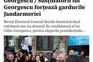 imagine preluata dintr-un articol de presa care face referire la respingerea BEC a dosarului de candidatura a lui Calin Georgescu