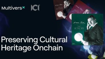 Afiș Teslaverse cu Nikola Tesla – proiect NFT dezvoltat de ICI București și MultiversX