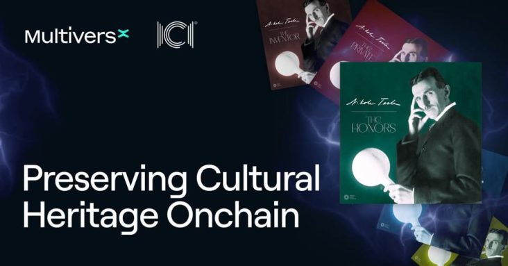 Afiș Teslaverse cu Nikola Tesla – proiect NFT dezvoltat de ICI București și MultiversX