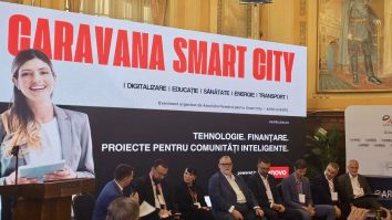 Dr. Adrian-Victor Vevera, director ICI București, vorbind despre digitalizarea administrației publice prin AI și blockchain la Caravana Smart City România.