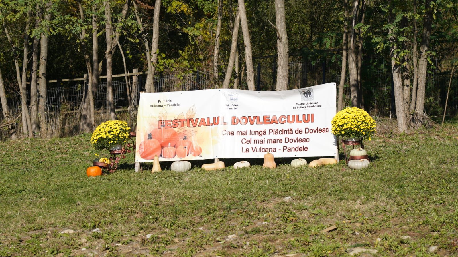 Standuri cu produse tradiționale și artizanat local la Vulcana-Pandele.