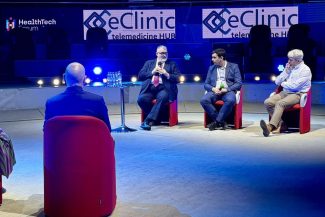 Adrian-Victor Vevera, director ICI București, vorbind la HealthTech Forum despre digitalizarea sistemului medical din România