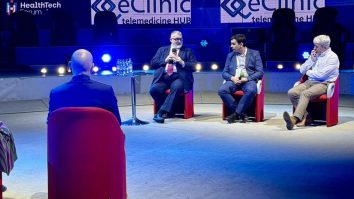 Adrian-Victor Vevera, director ICI București, vorbind la HealthTech Forum despre digitalizarea sistemului medical din România