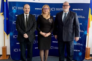 Ambasadoarea Georgiei în România, Tamar Beruchashvili, alături de reprezentanți ICI București și GITA, în cadrul unei întâlniri oficiale pentru consolidarea cooperării în inovare și digitalizare.