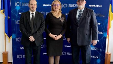 Ambasadoarea Georgiei în România, Tamar Beruchashvili, alături de reprezentanți ICI București și GITA, în cadrul unei întâlniri oficiale pentru consolidarea cooperării în inovare și digitalizare.