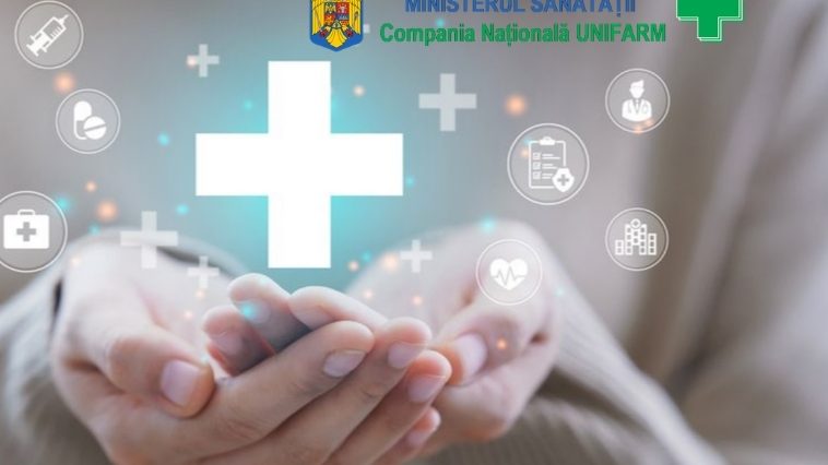 Ministerul Sănătății și Compania Națională UNIFARM – concept vizual despre siguranța sistemului medical și accesul la medicamente esențiale