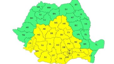 Meteorologii au emis mai multe avertizări cod galben de vânt puternic / Sunt vizate zonele montane, dar şi sudul Banatului, Oltenia, cea mai mare parte a Munteniei şi Transilvaniei şi sud-vestul Dobrogei