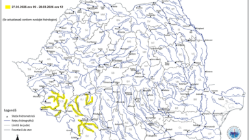 Hidrologii anunţă cod galben de inundaţii în sud-vestul ţării / Judeţele vizate