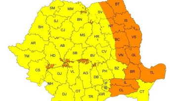 Avertizări Cod galben și Cod portocaliu de intensificări ale vântului, până luni la ora 2:00