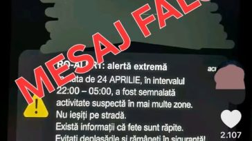 MAI: Mesaj fals RO-ALERT pus în circulație pe rețelele de socializare, cu scopul de a crea panică populației