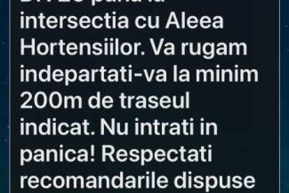 Galați: Mesaj RO-ALERT transmis de autorități cu privire la efectuarea unui transport periculos pe străzi din municipiu