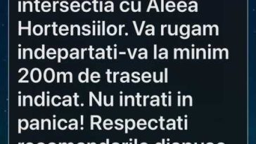 Galați: Mesaj RO-ALERT transmis de autorități cu privire la efectuarea unui transport periculos pe străzi din municipiu
