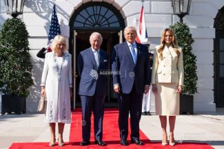 SUA250/Regele Charles al III-lea și regina Camilla, primiți de Donald Trump și soția sa, Melania, la Casa Albă
