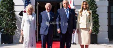 SUA250/Regele Charles al III-lea și regina Camilla, primiți de Donald Trump și soția sa, Melania, la Casa Albă