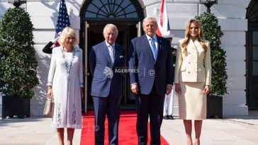 SUA250/Regele Charles al III-lea și regina Camilla, primiți de Donald Trump și soția sa, Melania, la Casa Albă