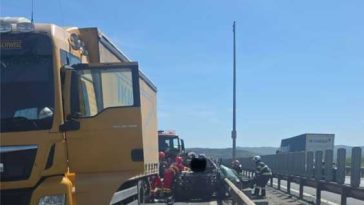 Trafic rutier a fost reluat după trei ore de întrerupere pe autostrada A1, pe sensul Sibiu – Sebeș