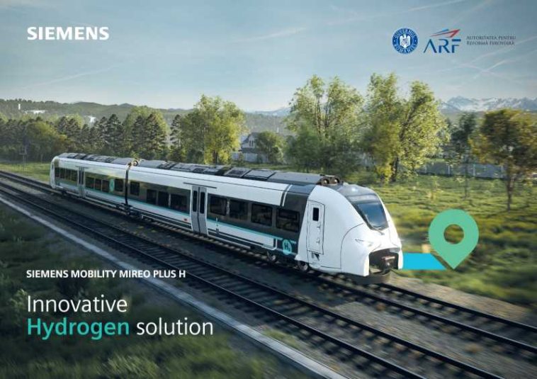 ARF semnează un contract de peste 1,134 miliarde lei cu Siemens Mobility pentru 12 trenuri electrice pe hidrogen