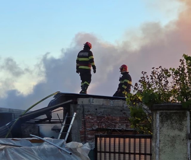 Bihor: Intervenţie de şase ore a pompierilor pentru stingerea unui incendiu izbucnit într-o gospodărie, la un adăpost de animale şi o anexă. Un depozit, o locuinţă şi zece animale au fost salvate