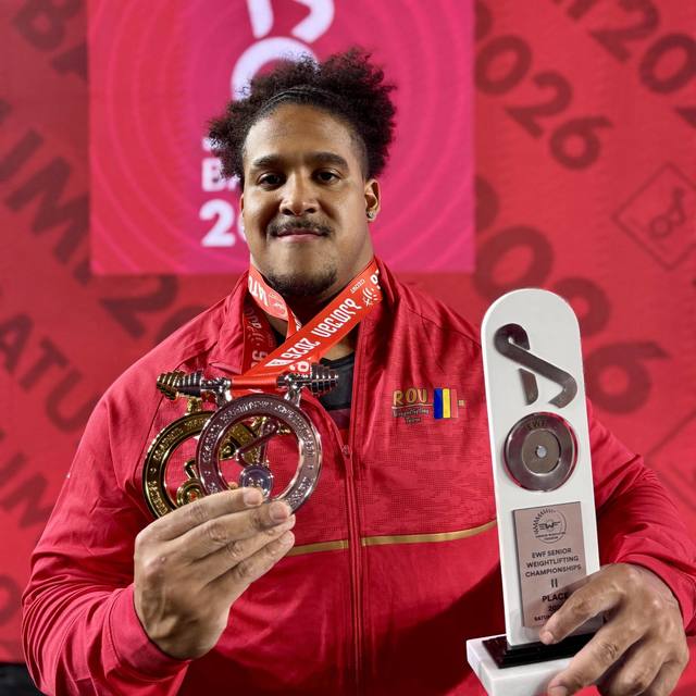 Haltere: Luis Lauret Rodriguez – aur, argint şi record european pentru România la C.E. de la Batumi