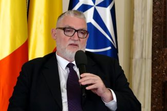 Adrian-Victor Vevera, Director General ICI București, vorbind la DeepTech Romania Forum 2026, Palatul Cotroceni