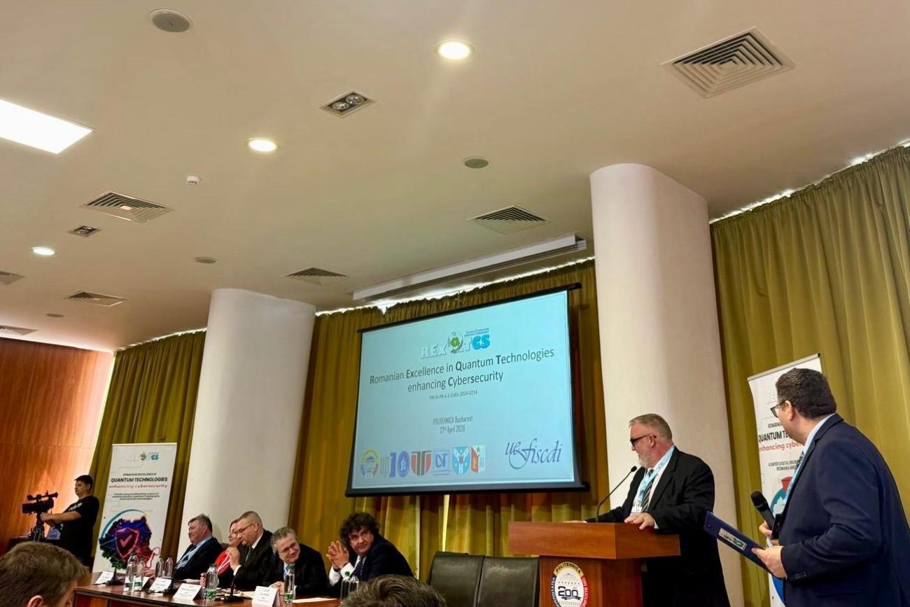 Adrian-Victor Vevera, prezent la lansarea RExQTCS – primul centru național de excelență în tehnologii cuantice pentru securitate cibernetică
