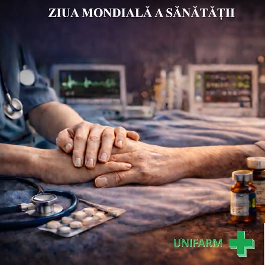 ALT text imagine: Ziua Mondială a Sănătății – medic ținând mâna unui pacient, simbol al îngrijirii și speranței