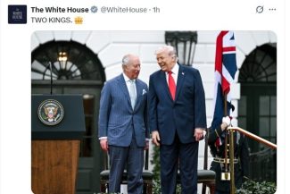 Casa Albă a publicat o fotografie cu Donald Trump şi Regele Charles însoţită de textul: „Doi regi”