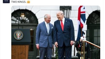 Casa Albă a publicat o fotografie cu Donald Trump şi Regele Charles însoţită de textul: „Doi regi”