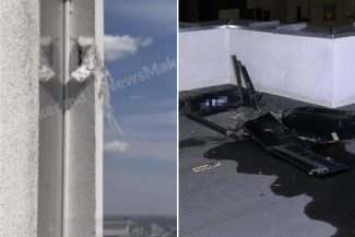 O dronă a căzut pe acoperişul unui bloc din Chişinău