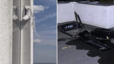 O dronă a căzut pe acoperişul unui bloc din Chişinău