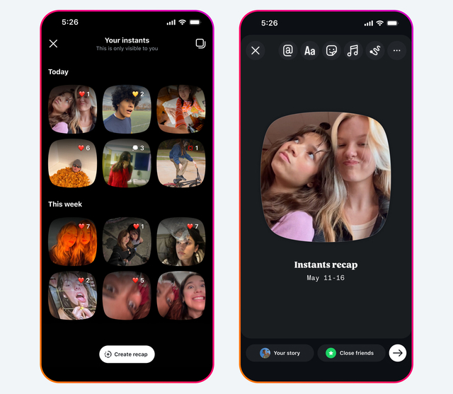 Instagram a lansat Instants, o funcţie de „partajare autentică”