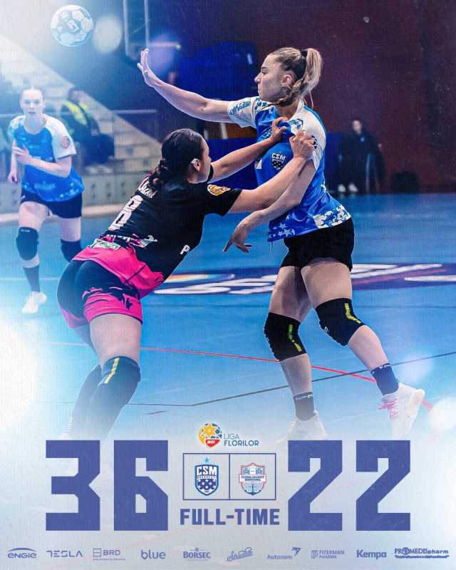 Handbal feminin: CSM București, victorie categorică în campionat în fața ultimei clasate