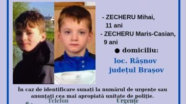 Brașov: Poliția caută doi minori de 9 și 11 ani din Râșnov, dispăruți de acasă