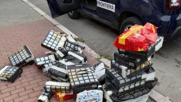 Giurgiu: Peste 90.000 de țigarete de contrabandă, descoperite inclusiv în podeaua unei remorci