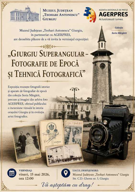 Giurgiu: Fotografii de Carol Pop de Szathmary și din arhiva AGERPRES, într-o expoziție la Muzeul Județean