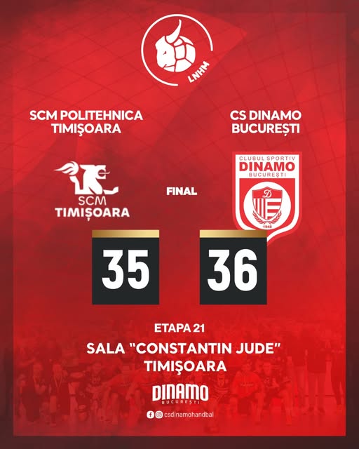 Handbal masculin: CS Dinamo București a încheiat sezonul cu o victorie