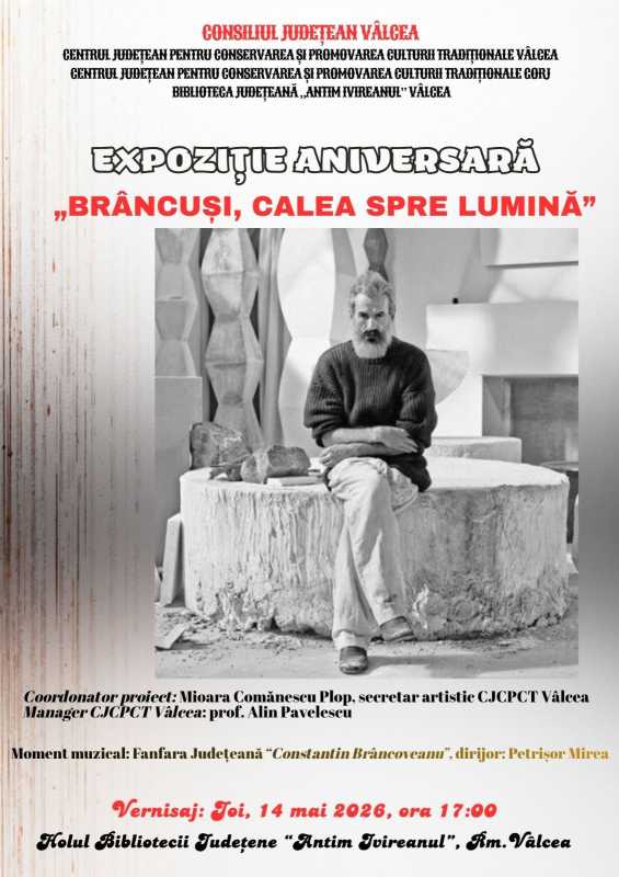 AnulBrâncuși/Gorj: Expoziția internațională ‘Brâncuși. Calea spre Lumină’, itinerată la Biblioteca Județeană Vâlcea