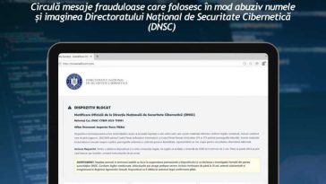 Mesaje frauduloase în mediul online, care folosesc în mod abuziv numele și elemente de identitate vizuală ale DNSC