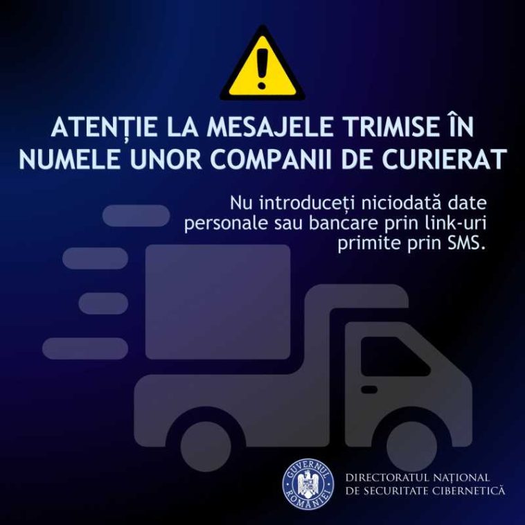 Experții DNSC au descoperit o campanie frauduloasă care imită serviciile de curierat ale DHL