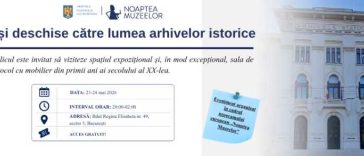 Arhivele Naționale: Documente de patrimoniu, mobilier de început de secol XX și o expoziție dedicată lui Brâncuși – în Noaptea Muzeelor