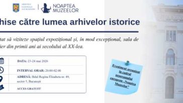 Arhivele Naționale: Documente de patrimoniu, mobilier de început de secol XX și o expoziție dedicată lui Brâncuși – în Noaptea Muzeelor