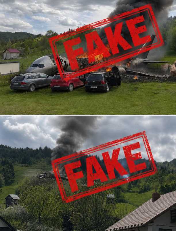Neamț: ISU neagă informațiile despre prăbușirea unui avion și precizează că fotografiile apărute sunt false