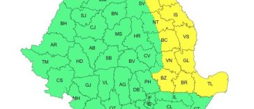 ANM: Cod galben de vânt în zone din 11 județe, pe parcursul zilei de miercuri