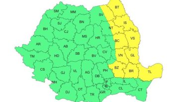 ANM: Cod galben de vânt în zone din 11 județe, pe parcursul zilei de miercuri