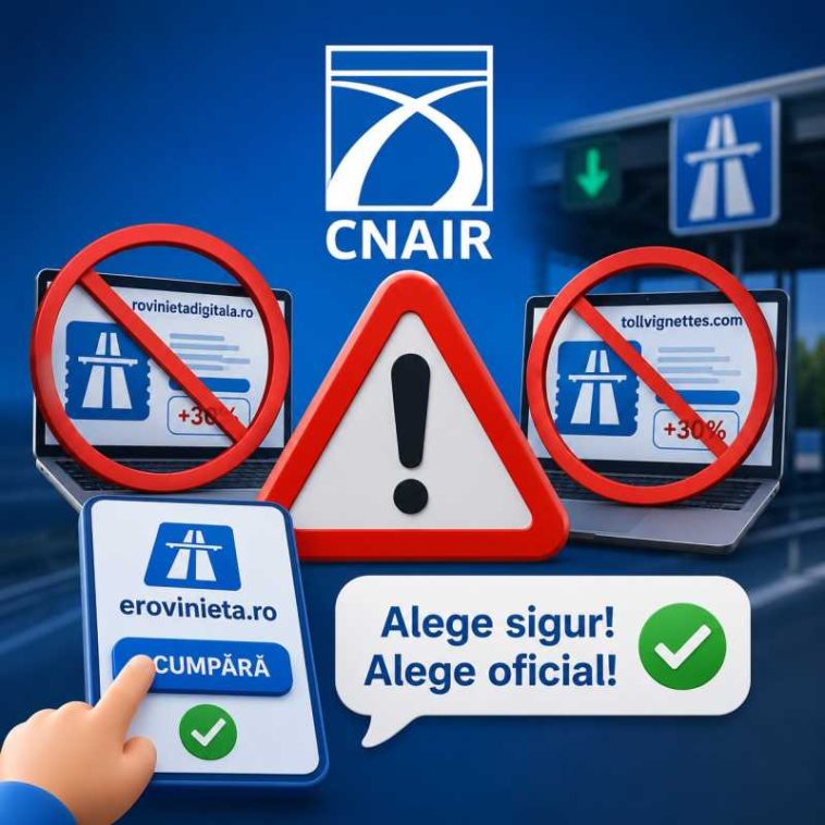 CNAIR: Alte două portaluri neautorizate pentru vânzarea rovinietei, ce aparțin unei companii din Țările de Jos