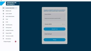 Plata parcării la Aeroportul ”Henri Coandă” se poate face acum și online