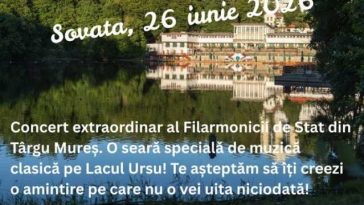 Mureș: În premieră, concert simfonic pe Lacul Ursu din Sovata, în deschiderea sezonului estival
