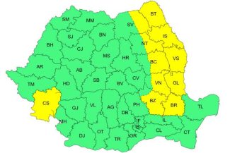 Atenționări Cod galben de vânt puternic în zone din Moldova, Muntenia, Dobrogea și Banat, miercuri și joi